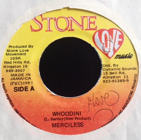 

7inch Record MERCILESS - Whoodini NONE Stone Love Musi 1997 Jamaica Reggae, Ska & Dub Used