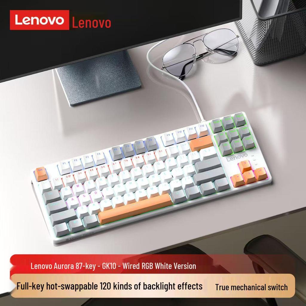 Aurora GK10 Two-Tone 98-Key Mechanical Hot-Swappable Backlit Esports Keyboard (Three-Mode, Wired/Wireless, Rechargeable)