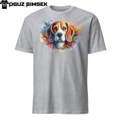 Buntes Beagle Unisex T-Shirt | Lebendige Farbspritzer | Einzigartiges Design!