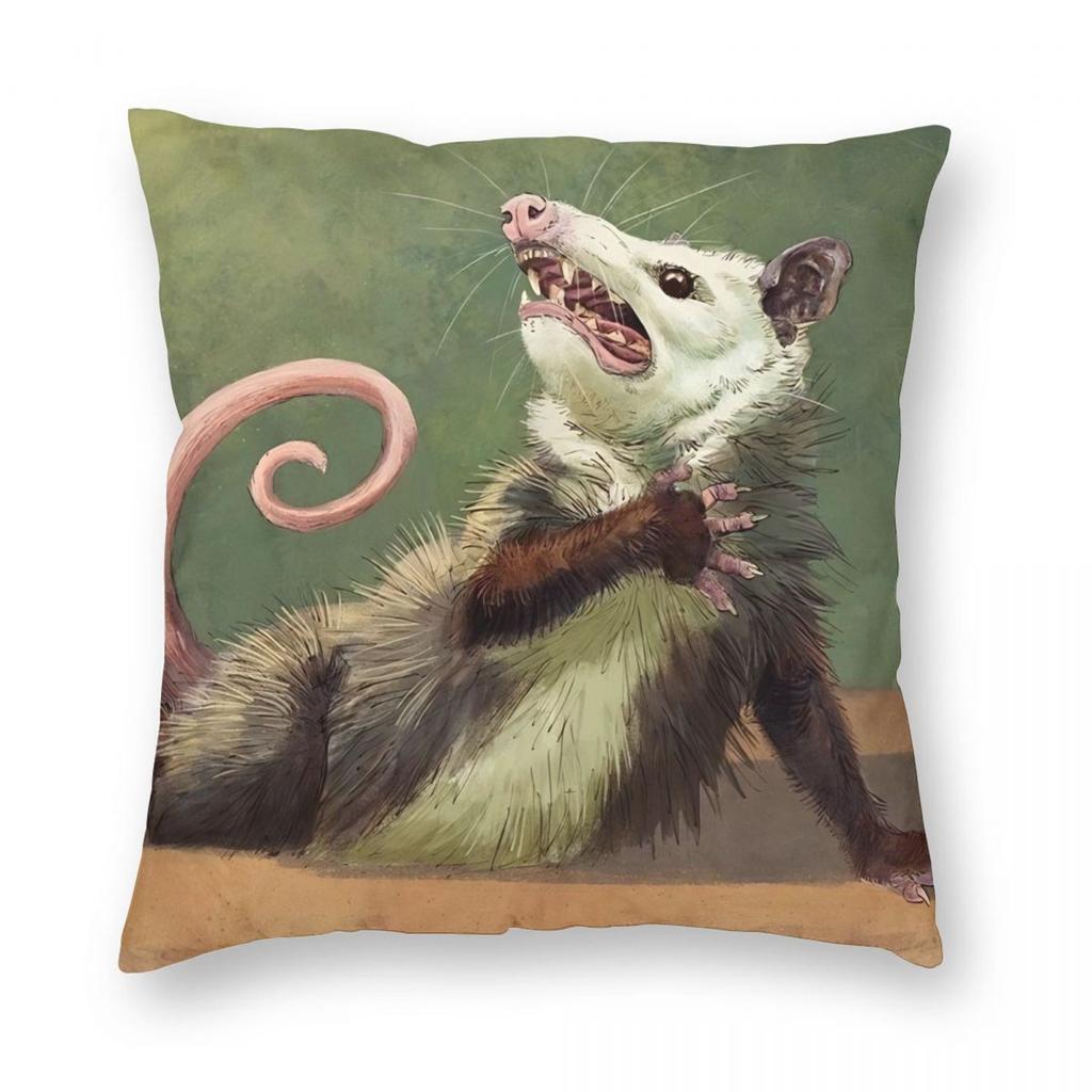 Opossum Screm Cute Pattern Pillowcase Printing Polyester Cushion Cover Decorative Throw Pillow Case Cover Home Dropshipping 18''