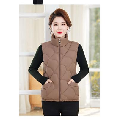 2025 New Women's Stitched Stand Collar Zipper Pocket Fashion Solid Color Versatile Casual Sleeveless Vest Top