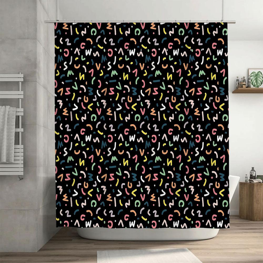 Boho Shower Curtain Abstract Art Modern Bathroom Decor Waterproof Fabric Liner Set Nature Landscape Tropical Floral Pattern Vint
