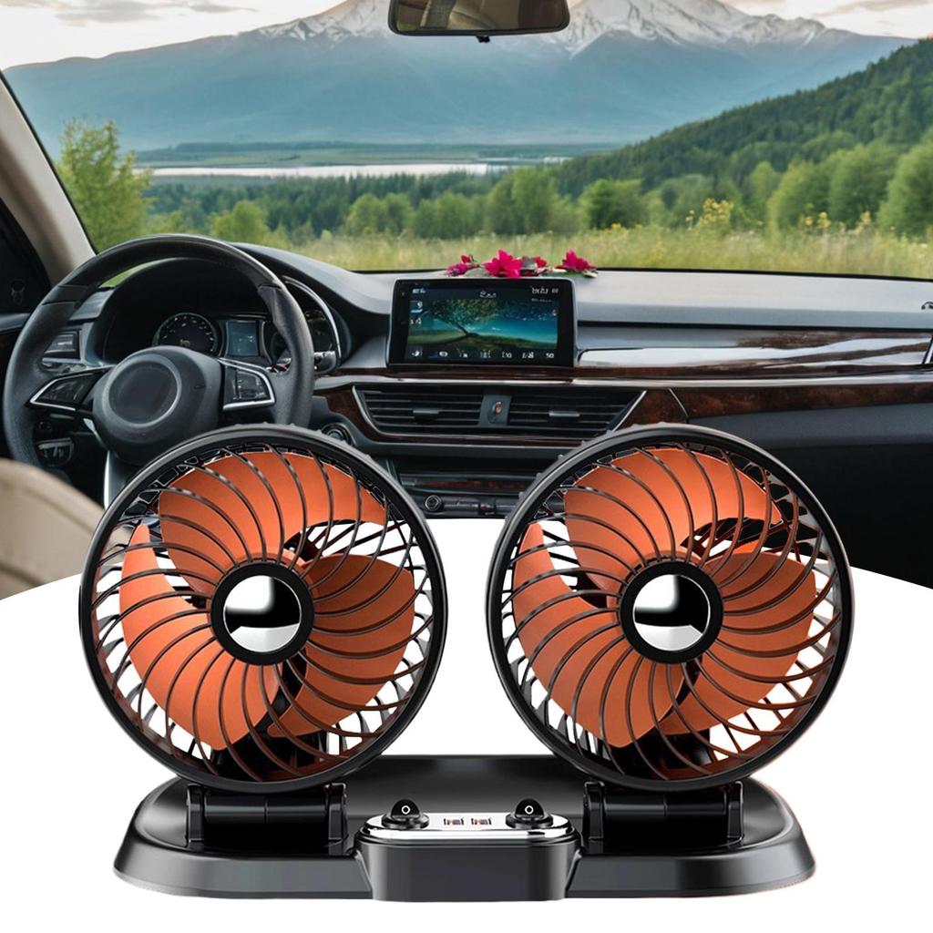 USB Double-Head 24V Car Fans Car Fans for Backseat for Kids Automotive Supplies for ATV Tractor Roof Semi Van Boat Golf Cart