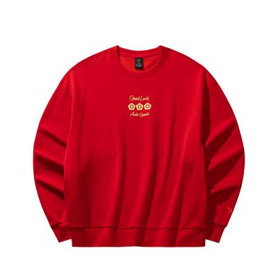 Anta Løs Fleece Varm Livsstilsserie Avslappet Mote Sport Allsidig Campus Pendling Hettegenser Dame hettegensere Dyp-Rød 962618707-2