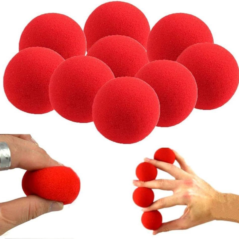 1set Small Sponge Brother with 4pcs Sponge Balls Magic Tricks Stage Street Illusions Gimmick Accessories Props Joke Penis Toys