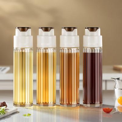 Oliatore in Vetro per Riempire e Versare Olio, Apertura e Chiusura Automatiche a Prova di Perdite per Bottiglie di Salsa di Soia, Aceto e Olio