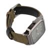 Men Watch PU Leather Strap Easy To Read Fashionable Look Casual Quartz Watch for Running Travel Hiking Party Green