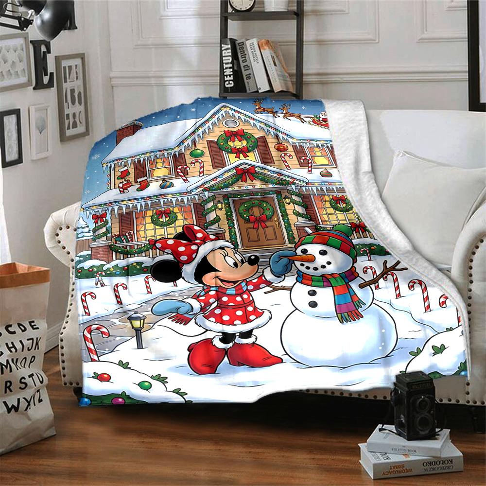 1Pc Christmas Winnie Pooh Blanket Soft And Comfortable Casual Warm Camping Travel Christmas Halloween Gift M917106
