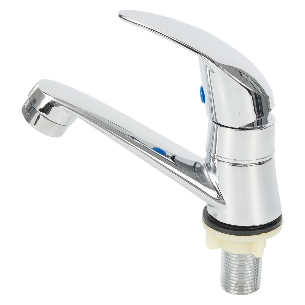 Chrome Basin Mixer Basin Tap Faucet Hardware Single Handle Single Hole