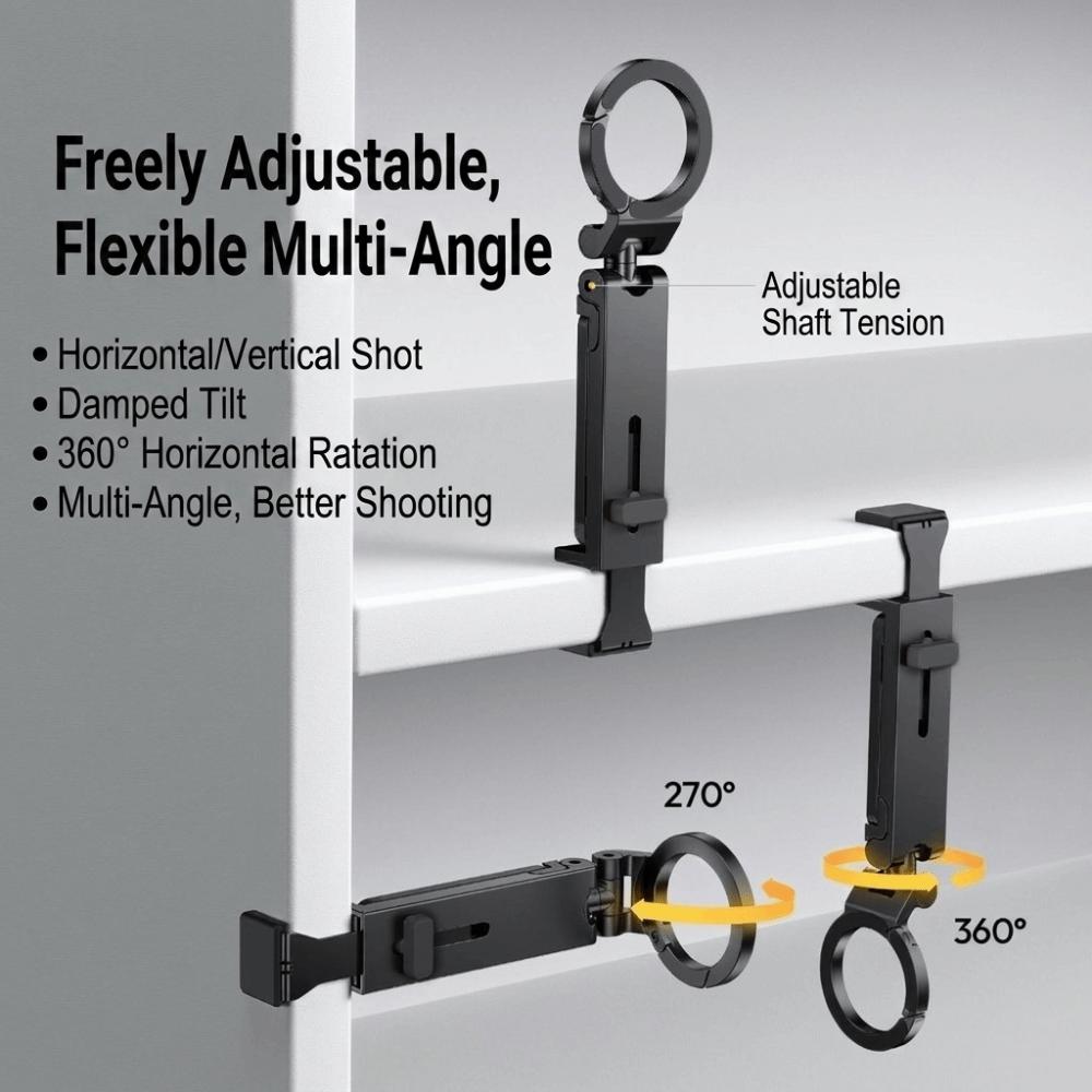 Rotating Magnetic Phone Holder Portable Tripod Mount New Desktop Clip Holder  Desktop