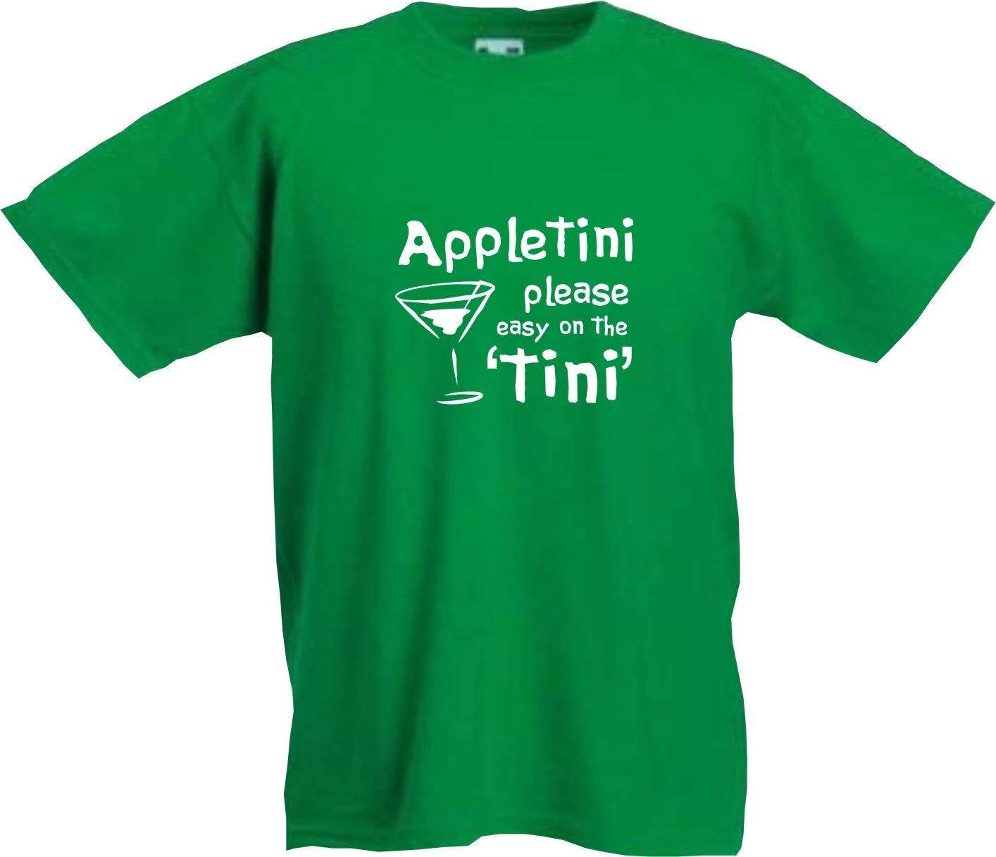 APPLETINI EASY ON THE TINI - FUNNY SCRUBS SLOGAN Mens Womens Kids T-Shirt S