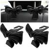2 PCS Car Seat Headrest Hook, Cute Bow Purse and Bag Holder Hanger Black