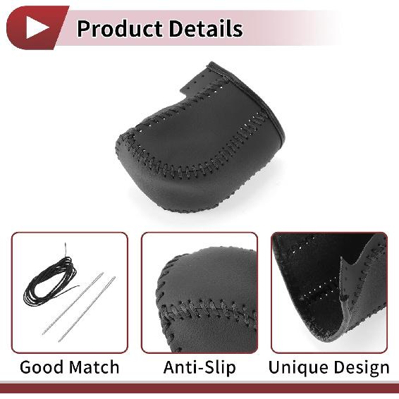 1 Set Gear Shift Knob Cover for Acura TL 2009-2014 Stick Shifting Handle Protector Black Faux Leather