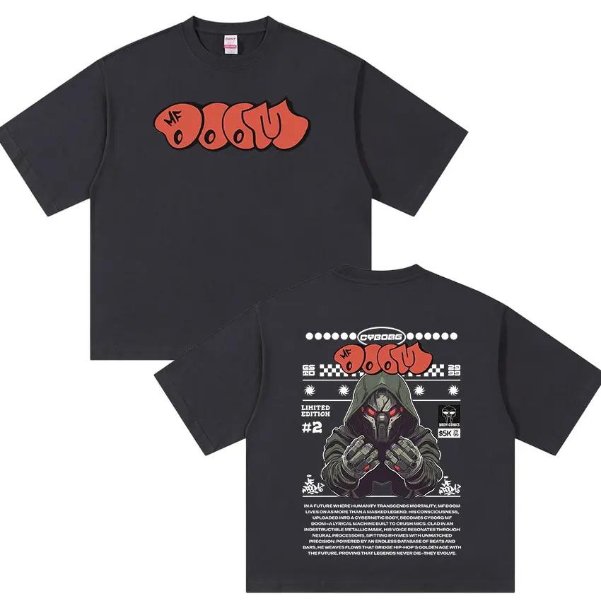 MF DOOM Suitable for All Seasons New Model Personality Clothes Couples Unisex Oversized T-shirt High Quality Hot Product High-end Luxury