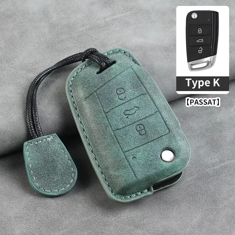 Leather Car Key Cover Case for VW Volkswagen Tiguan MK1 MK2 Magotan Passat B5 B8 Polo Golf 4 5 6 7 Mk7 Jetta POLO Eos Scirocco