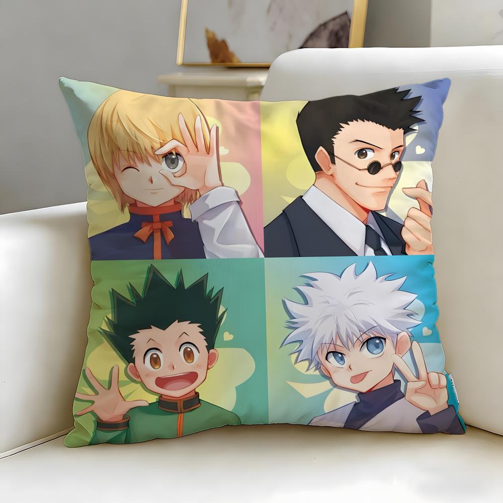 Klassische Anime HUNTER HUNTER Kissenhülle Weich & Leicht zu Waschen Kissenbezug – Vielseitig für Sofa, Bett, Reise und Büro