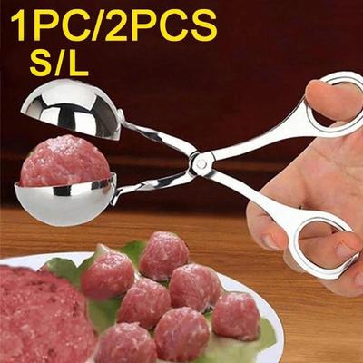 Clemă pentru aparatul de chifteluță, pentru începători, antiaderentă, linguriță umplută pentru chifteluțe, linguriță pentru gătit, accesorii de bucătărie din oțel inoxidabil