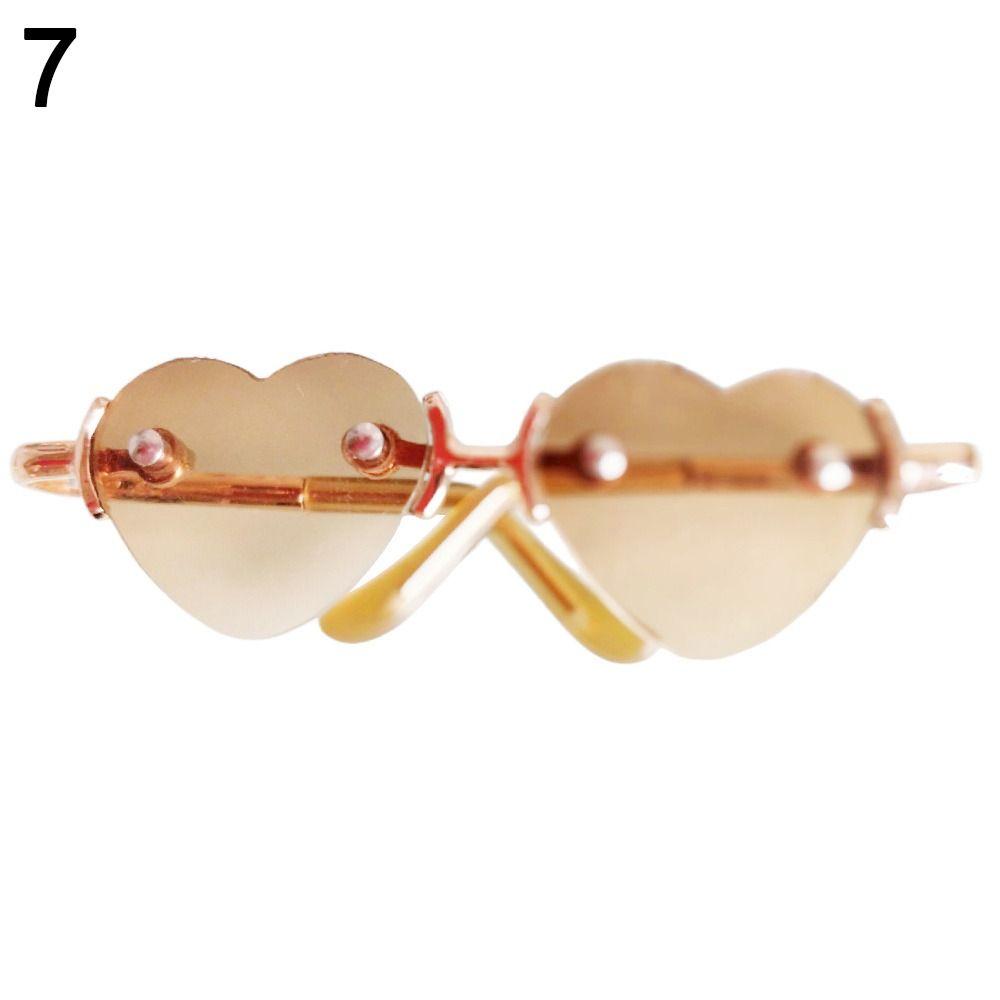 Accessories for 1/31/4 BJD Glasses Clothes Plush Doll Eyeglasses Cute Heart Frame For 10/15cm Dolls