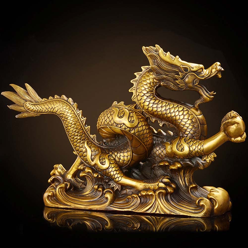 Dragon Golden 5 Feng Shui Hry s drakem a vodou Hraní z Zvyšuje peníze Prosperita v dobrém Zvyšuje Feng Shui Zodiac Štěstí Příznivé Dobré