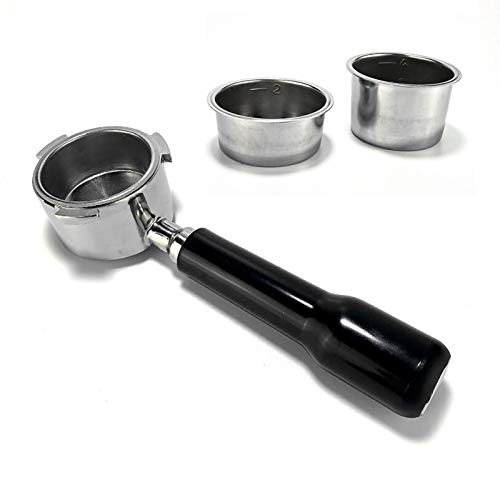 

51mm Espresso Portafilter for DeLonghi 685/680 Coffee Bottomless Portafilter, 2 Styles, Includes Coffee Powder Bowl