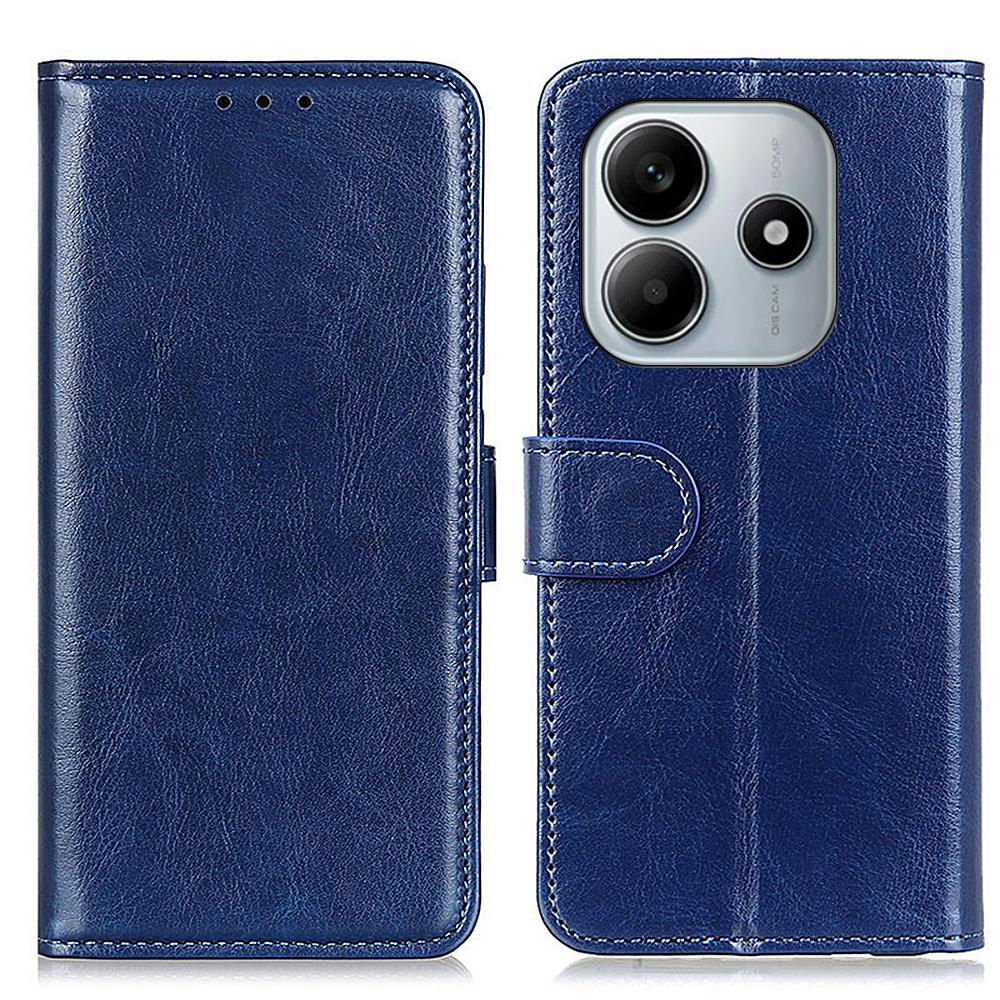 

For Xiaomi Redmi Note 14 5G Case Crazy Horse Texture PU Leather Phone Stand Cover C