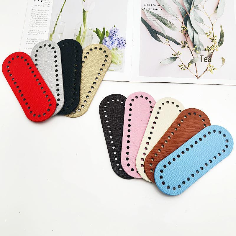 Hyuna Handgehäkelte Lederbasis Damen Handy-Geldbörsen-Tasche