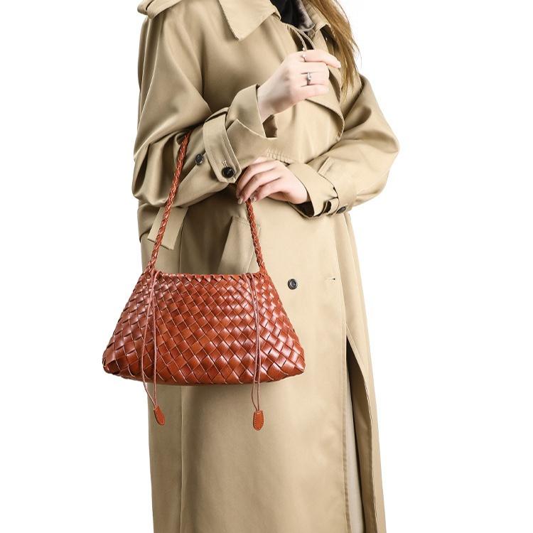 Luxusmode Damen Tasche Tragetasche Handgewebt Handtaschen Mode Retro Handtaschen Vielseitig Unterarm Schultertaschen