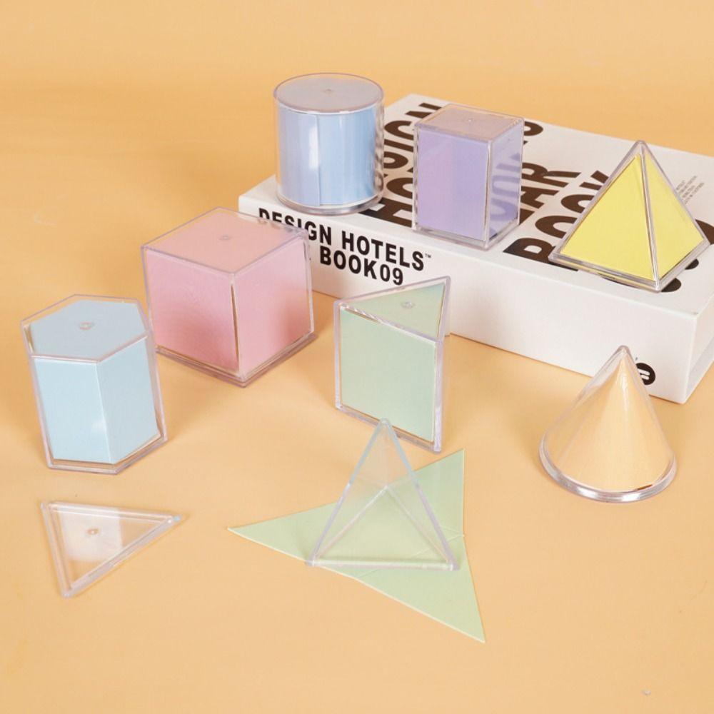 Detachable Geometric Shapes Blocks Transparent Game Math Toys 3D Geometric Cube Learning Materials