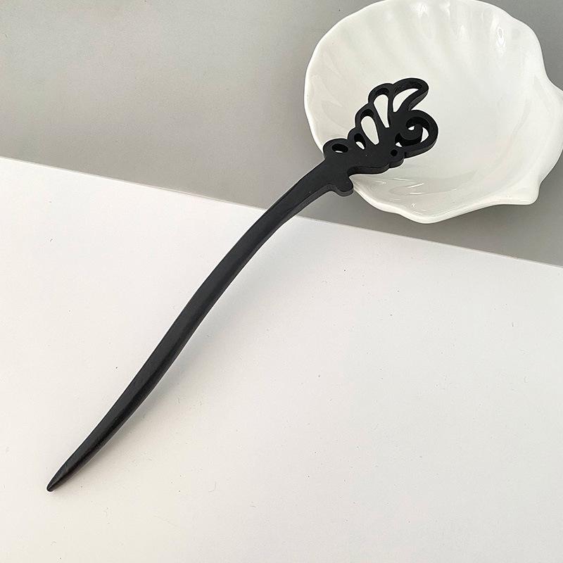 

Современная эбеновая деревянная заколка для волос для повседневной прически чонсам