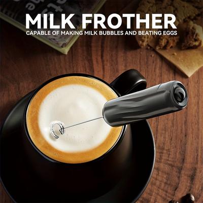 Electric Milk Frother New Stainless Steel Coffee Cream Electric Milk Frother Egg Beater Portable Blender
