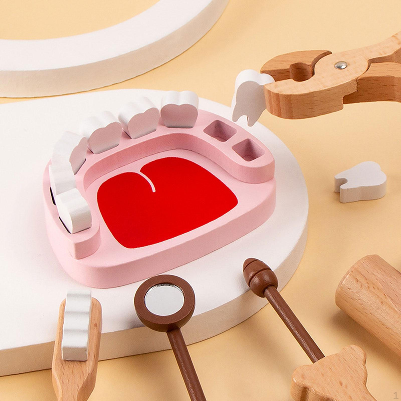 

Kids Doctor Pretend Play Toys Cartoon Brushing for Travel Birthday Boys