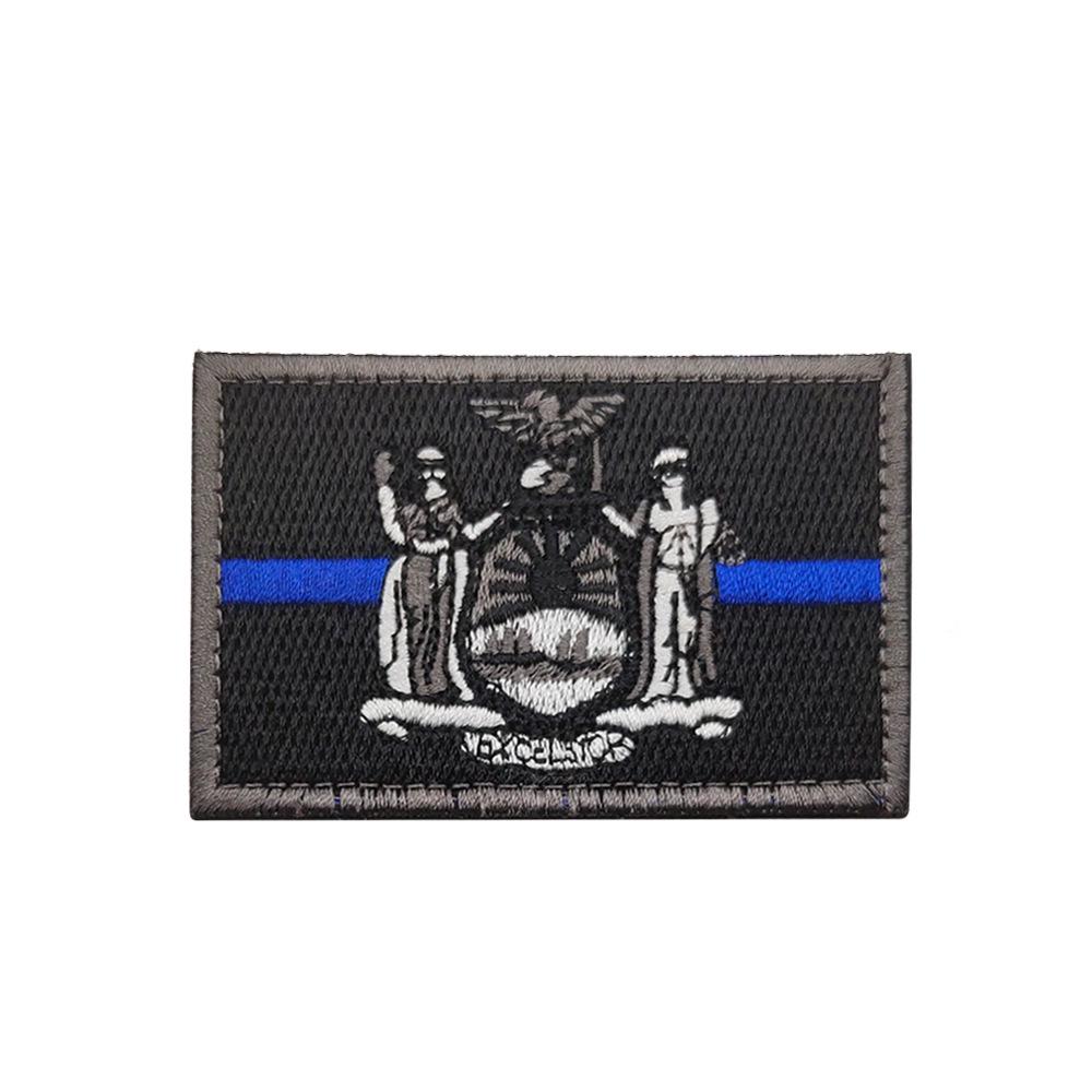 Geborduurde Klittenband Patches: Staatsvlaggen van NY, IL, TN & OH