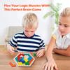 1 szt. Drewniane Puzzle Zabawki Edukacyjne Dla Dzieci Przedszkolne Tangram Tablica Gra Test IQ Mózgu Zabawki Montessori Prezenty