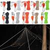 Pulley Ratchet Rope Hanger Fixed Buckle with Carabiner for Heavy Duty Secure
