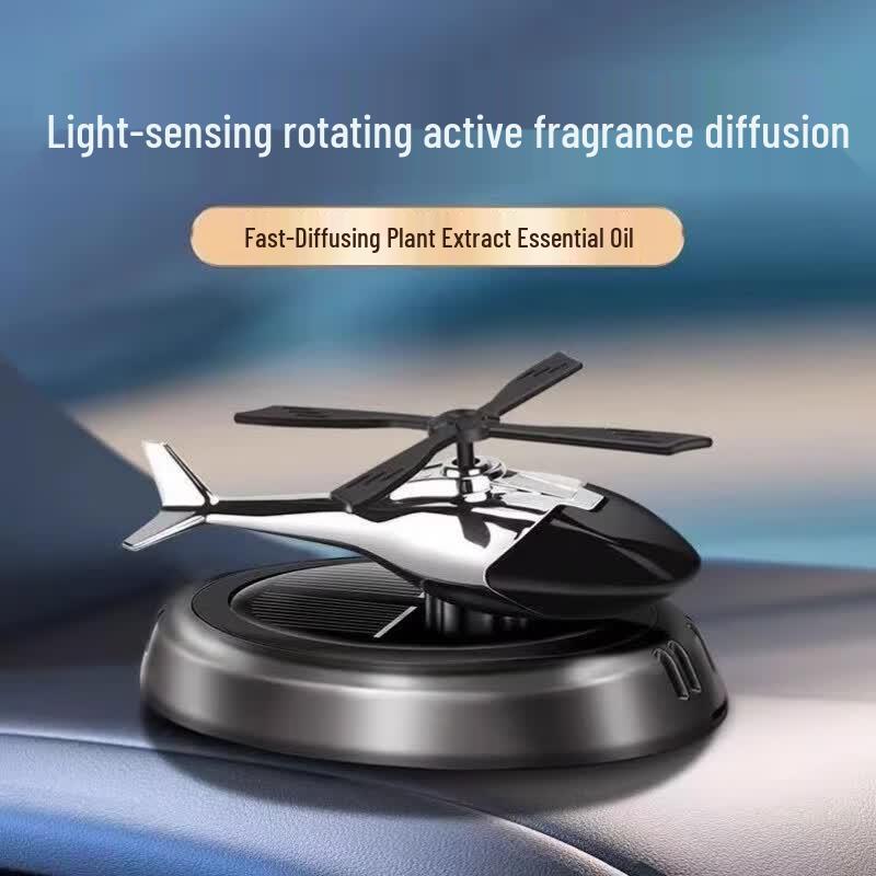 Solar Rotating Airplane Car Air Freshener & Decor