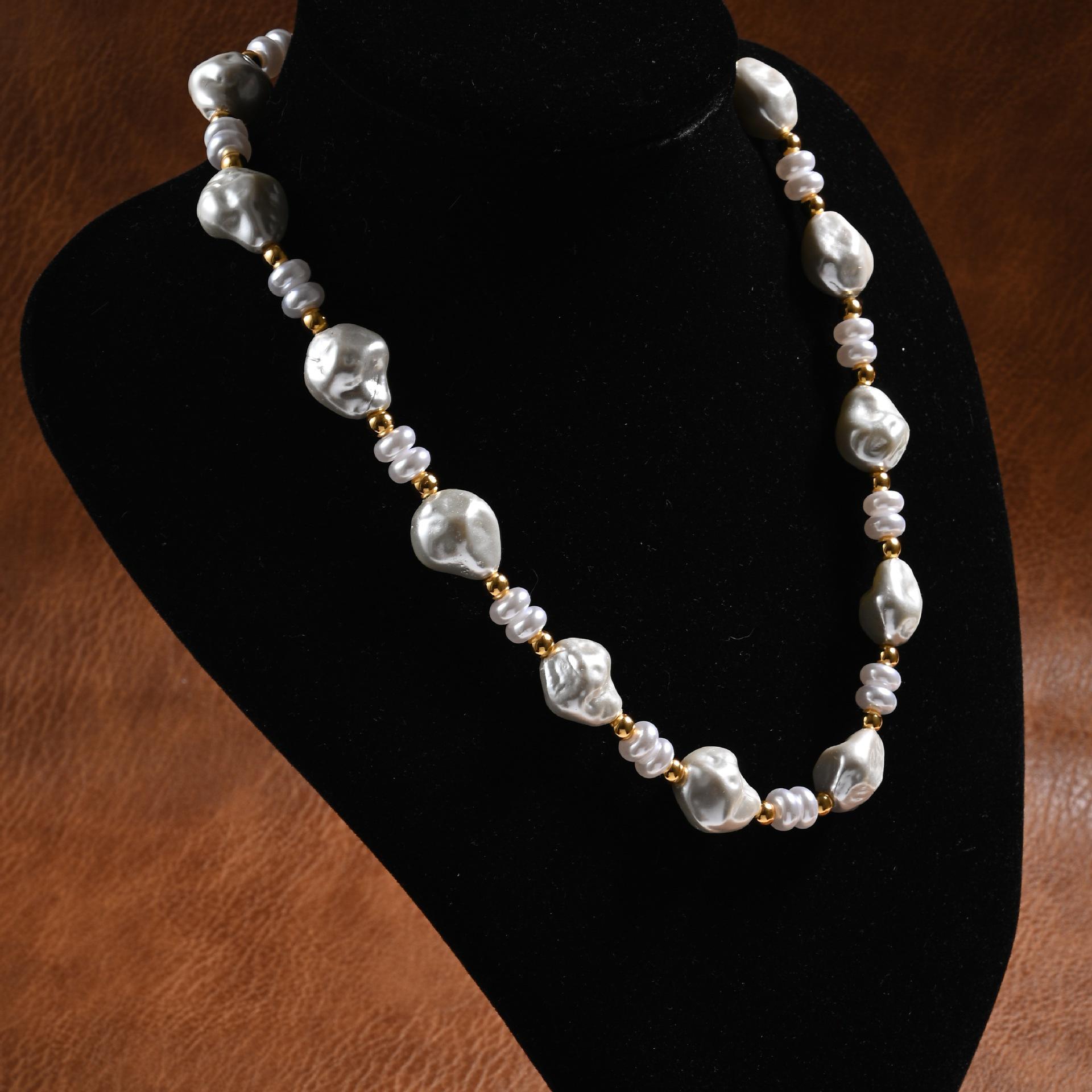 Vintage French Baroque Pearl Necklace - Stylish and Versatile Accessory