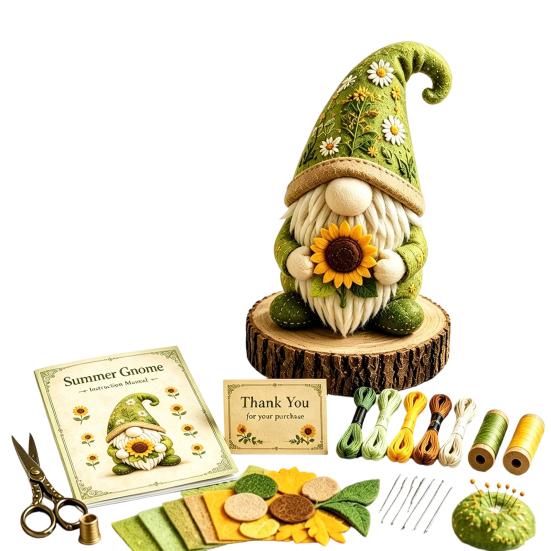 Yousheng DIY Patchwork Meeresbewohner Puppen-Set, Handgemachtes Patchwork-Zwerg Nähset für Heimdekoration, Stoff Cartoon Drachen Patchwork Bastelsets für