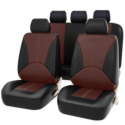 Set di coprisedili per auto universali Cuscino per sedile per veicolo in pelle PU traspirante Copertura completa per SUV berlina Hatchback