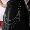 Long Metal Waist Chain Gothicism Waist Belt Punk Hook Trousers Pant Waist Link for Fashion Enthusiasts