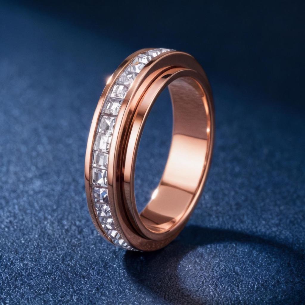 Luxe Dames RVS Ring: Elektrogeplateerd titanium, vervaagt niet, veelzijdig ontwerp