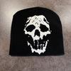 Skull Jacquard Knit Beanie Winter Warm Hat Men Women Outdoor