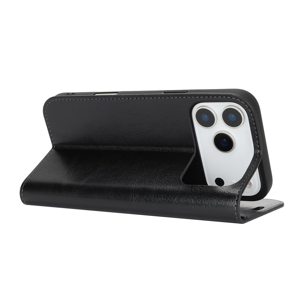For iPhone 17 Pro Max Case Crazy Horse Texture Split Leather Wallet Phone Cover