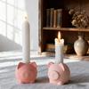 Silicone DIY Mold for Crystal Drip Glues Pig Candle Holder Base Craft Decoration Easy to Use and Clean