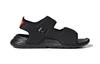 Adidas Swim Sandal Synthetic Leather Children's Sandals Black Orange Children Aged 3 7 Years Old FY8936