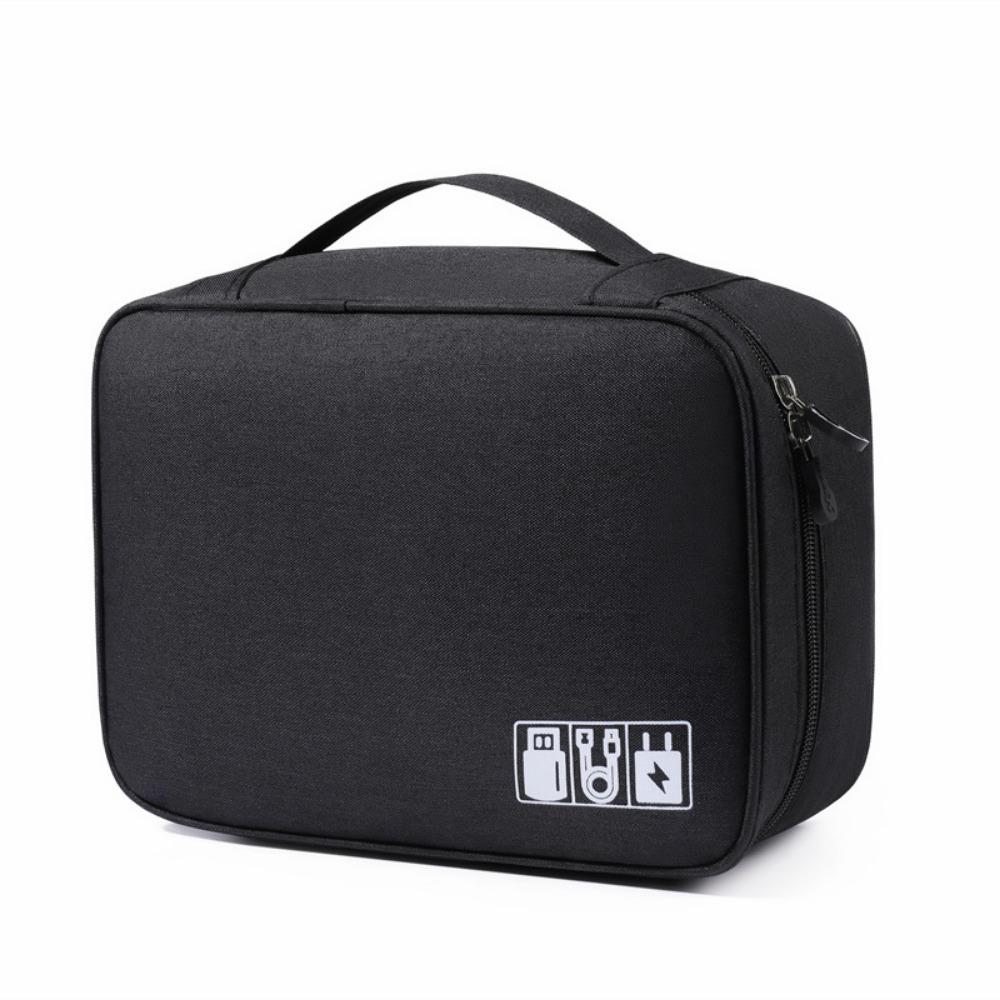 1 Pc Large-capacity Storage Bag, Multi-functional Waterproof Data Cable, Headphone Bag, Partitioned Cosmetic Bag, Convenient Tra
