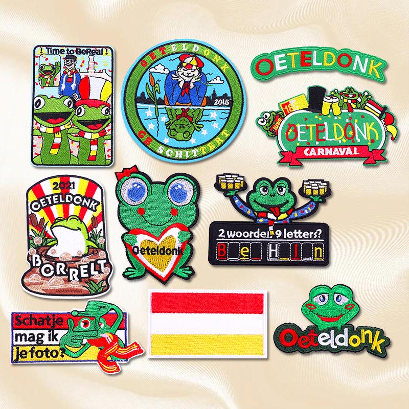 10pcs Set Patch Netherland Oeteldonk Emblem Embroidery Patches For Clothes Iron On Patches For Clothing Uniform Embroidered Diy 