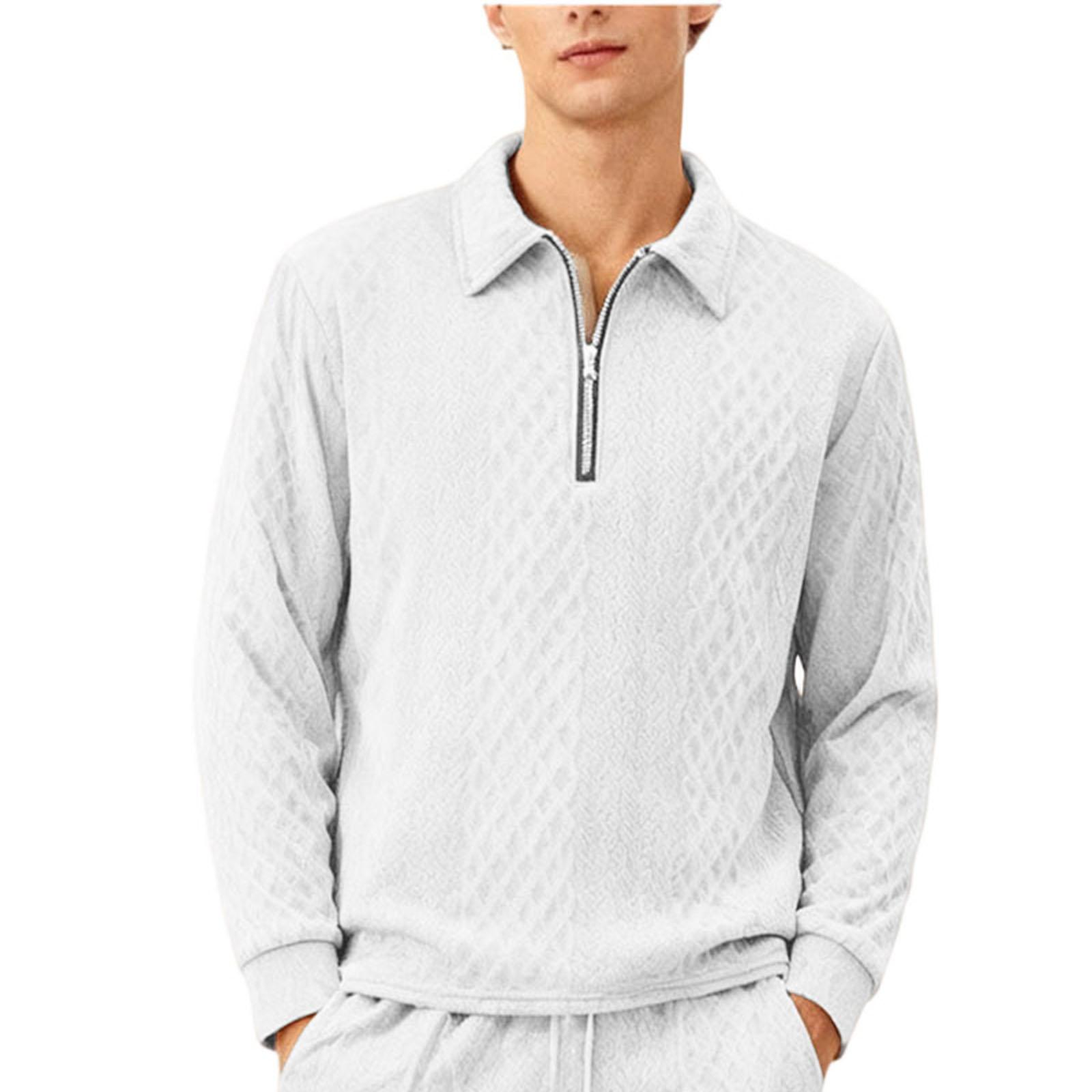 

Men s Leisure Fashion Monochrome Shirt Upper Garment XL білий