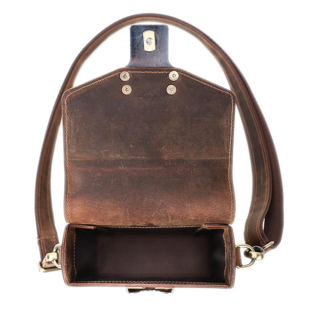 CONTACT'S Crazy Horse Leather Sling Bag For Men Liten Crossbody Bag Uformell Menn Skulderveske Høykvalitets Mobilveske