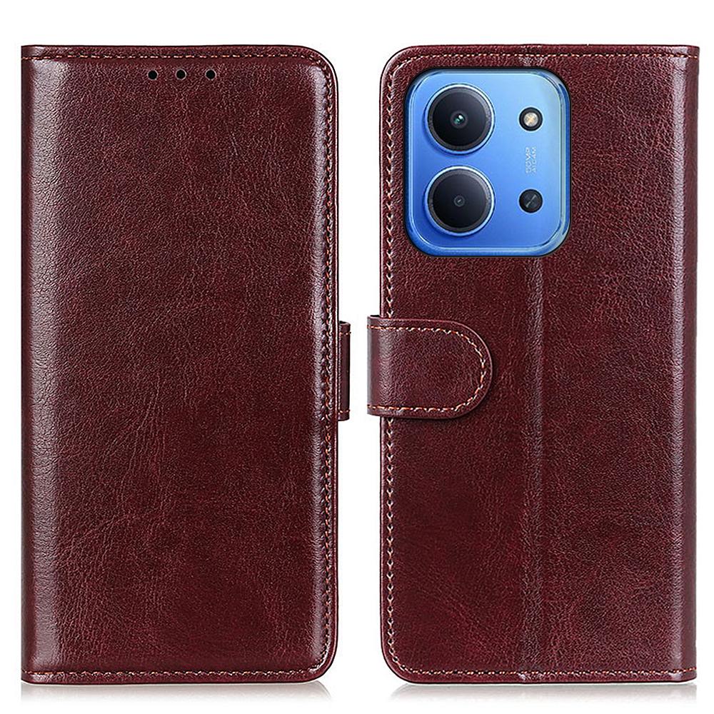 

For Xiaomi Redmi 15C 4G (Global) (171mm)/Poco C85 4G (171mm) Case Crazy Horse Texture PU Leather Phone Stand Cover