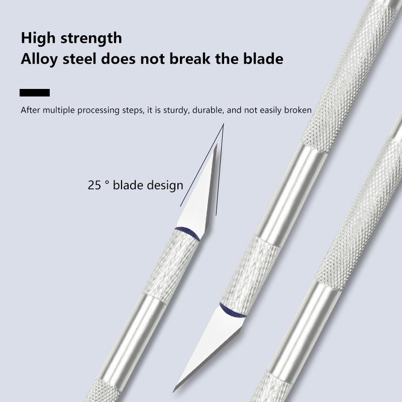 13Pcs Metal Art Knife Aluminum Alloy Carving Knife Tool Set - Perfect For Paper-Cut, Handcraft & Model Making
